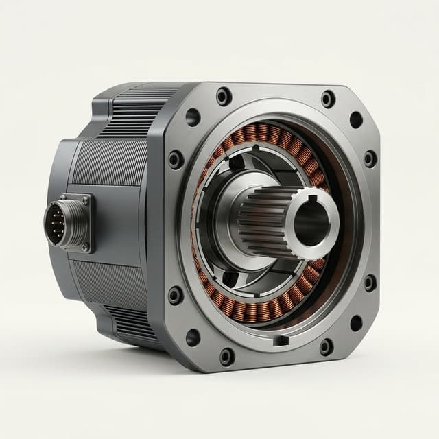 Hollow shaft robot joint motor for cable pass-through
